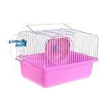 Pet Hamster Cage with Running Wheel Water Bottle