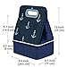 Expandable Lunch Bag Double Layer Cooler Tote Bag for Adult Women and Men - Idea for Beach, Picnics, Road Trip, Meal Prep, Everyday Lunch to Work or School, Anchor