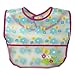 green sprouts Wipe-off Bibs (3 pk) | Waterproof protection for messy eaters | Flip-pocket easily catches stray food,Extra-long coverage to protect clothes,Made from safer plastic,Adjustable closure