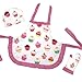 Sassafras The Little Cook Ruffled Cupcake Apron Set includes Apron, Kitchen Mitt and Hat