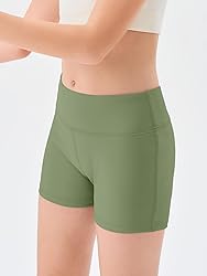 Haloumoning Girls Athletic Shorts Kids High Waisted