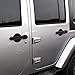 IPARTS Dish Shaped Door Handle Recess Guard Inserts for Jeep Wrangler JK JKU Unlimited Rubicon Sahara X Off Road Sport Accessories Parts 2007 2008 2009 2010 2011 2012 2013 2014 2015 2016 2017-4 door