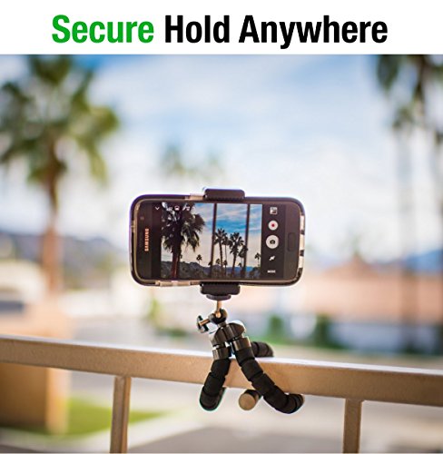 KobraTech Mini Cell Phone Tripod - TriFlex Mini - Flexible iPhone Tripod for Any Smartphone