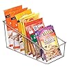 iDesign-59840-Storage-Box-with-4-Compartments-Large-Plastic-Spice-Rack-for-Kitchen-and-Pantry-Practical-Kitchen-Organiser-for-Spices-and-Condiments-Clear iDesign Divided Storage Container, Fridge Organiser, BPA-free Clear Drawer Organizer for Kitchen, Fridge and…