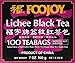 Foojoy Lichee Black Tea , Individually Wrapped Teabags (100 Teabags)