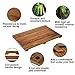 Ollieroo Luxury Spa Solid Teak Bath Mat, Indoor/Outdoor Shower Mat, Large Floor Mat Size 23.6