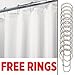 mDesign Mildew-Free, Waterproof Fabric Shower Curtain/Liner with 12 Rings, 54