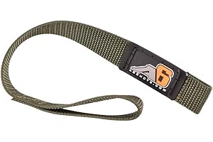 Agency 6™ Winch Hook Pull Strap - OD Green - 1 INCH Wide - Heavy Duty - Made in The U.S.A