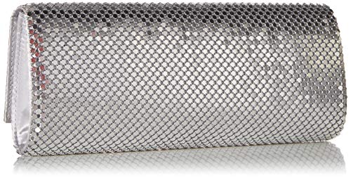 Jessica McClintock Women's BRE Mesh E/W Clutch, Silver - Thumbnail 2
