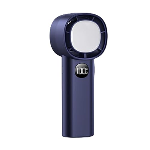 RIMIRICO Hand Held Fan,Portable Handheld USB 5000mAh Rechargeable Fans with 100 Speeds,Mini Fan with LED Display Desk Desktop Fans with Night Light for Home Office Bedroom Outdoor Travel (Navy)