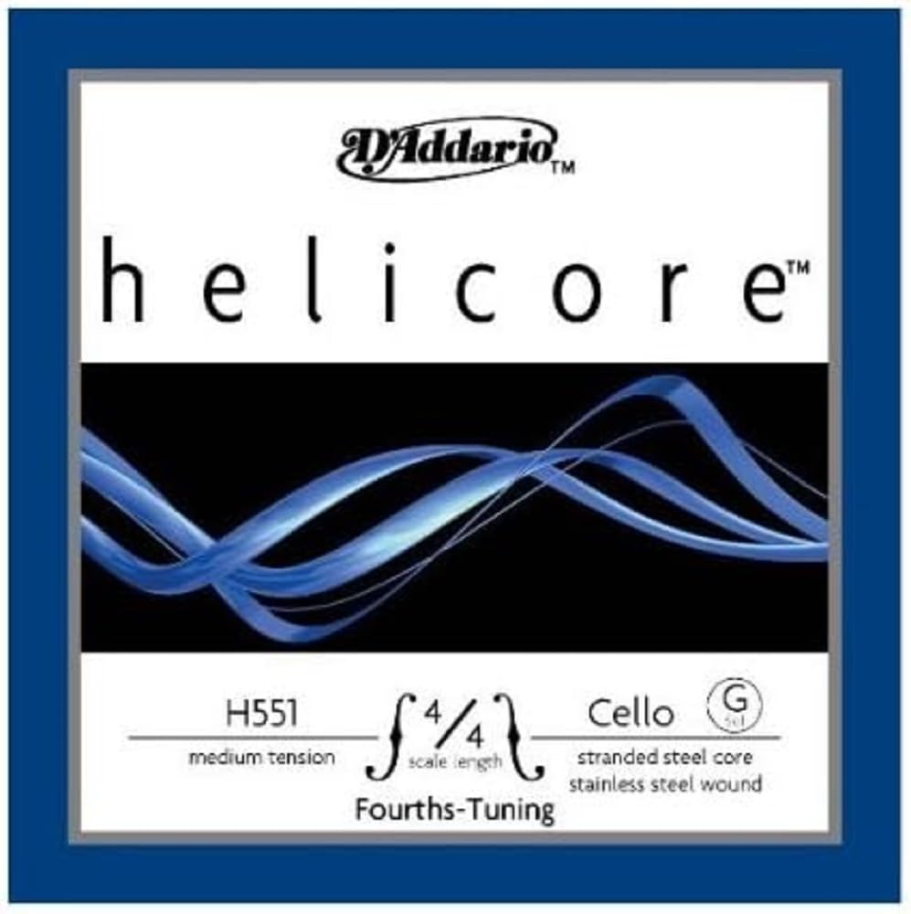 D'Addario Helicore 4/4 Scale Medium Tension Fourths-Tuning Cello G-String