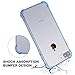 Matone Crystal Clear Shock Absorption Technology Bumper Soft TPU Cover Case for iPhone 7 Plus/iPhone 8 Plus - Clear Blue