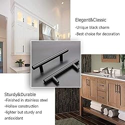 homdiy 10 Pack 4“ Cabinet Handles Matte Black