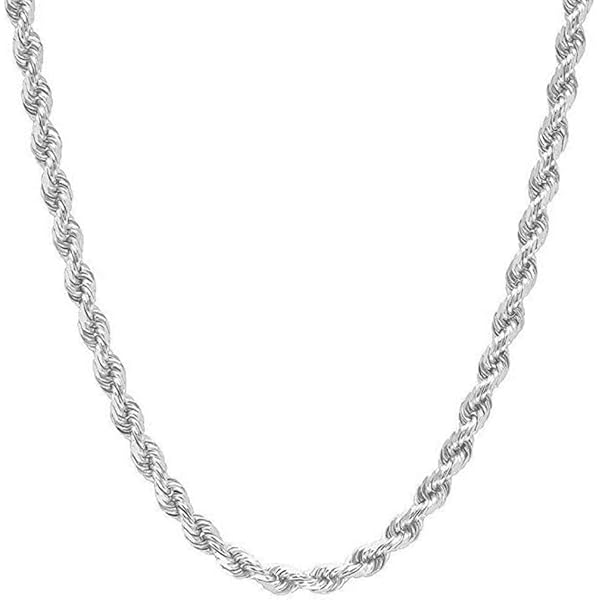 Verona Unisex Italian 925 Sterling Silver 4MM Diamond Cut Solid