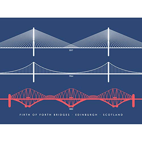 Wee Blue Coo Firth Forth Bridges Edinburgh Scotland Queensferry Canvas Print