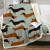 Sleepwish Dachshund Sausage Blanket Throw Cute
