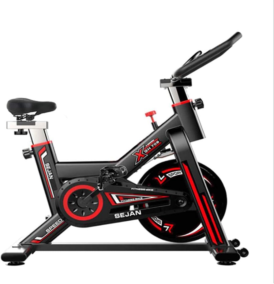 CN Cover Indoor Exercise Bike - Fitness Cycle with with Adjustable Handlebars and Seat Cardio Bike Cycles Aerobic Training, Black