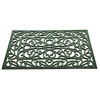 Silk Route Ceylon Wrought Iron Design Dual Side Flock Rubber Door Mat; 30" x 18"