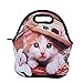 Ofeily Lunch Boxes, Lunch Tote Lunch bags with Neoprene(Middle, Hat cat)