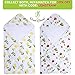 KloudBambu Hooded Baby Towel, Super Soft to Sensitive Skin, Ultra Absorbent, for Newborn, Infant, Toddler Girls and Boys, Strawberry Print…