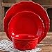 The Pioneer Woman Cowgirl Lace 12-Piece Dinnerware Set (Red)