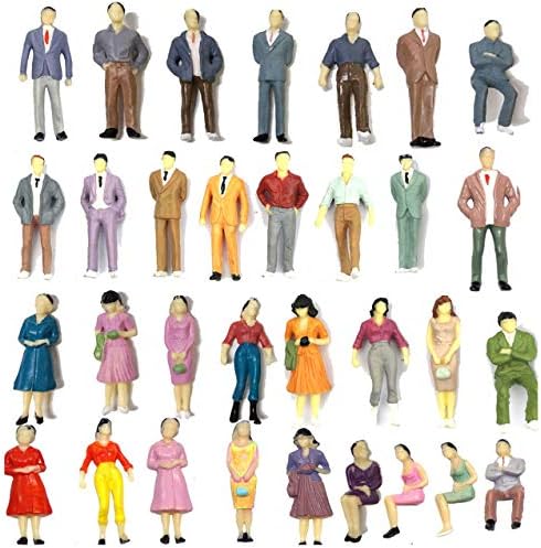 50 Scale Model Train People 