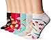 K. Bell Women's 6 Pair Pack Fun Beverage Novelty Low Cut No Show Socks, Junk Food (Assorted), Shoe Size: 4-10