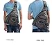 Large Sling Backpack, Sling Chest Bag Shoulder Crossbody Daypacks Fits 14.1-Inch Laptop Bookbag for Travel Outdoor Men Women (Grey55)