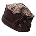 Lawliet Flower Trimmed Womens Wool Beanie Cap Dress Crochet Hat A125 (Brown)