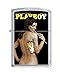 Zippo Playboy Cover March 1968 Pocket Lighter, Satin Chrome