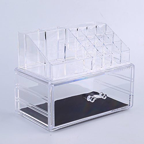 JADEBEAR 2pcs Quality Acrylic Makeup and Jewelry storage Display Boxes Cosmetic Organizer (6700)