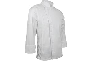 ChefsCloset Long Sleeve William Chef Coat, Modern Zipper Chef Jacket