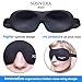Sleep Mask by Sonvera With Silicone Ear Plugs, Breathable 3D Contoured Eye Mask, Comfort Sleeping Night Masks, Best Eye Cover, Blindfold, Beauty Travel Blackout Eye Masks for Women & Men Black
