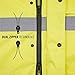 JORESTECH Safety Rain Jacket Waterproof Reflective High Visibility with Detachable Hood and Interior Mesh Yellow/Lime ANSI Class 3 Level 2 Type R JK-03 (L)