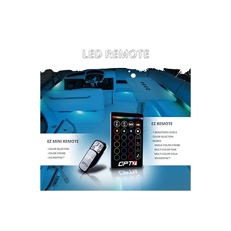 OPT7 Aura 8pc Boat Interior LED Lighting Kit with MultiColor Light