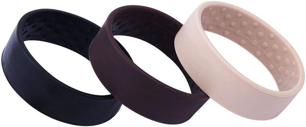 Silicone Foldable Hair Tie Fashionable Elastic Hair Tie Ponytail Holder Rope Tie 3PCS SOLID PINK BLACK & BROWN (PINK BLACK BROWN)