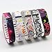 Tkasing 5pcs Replacement Bands with Metal Clasps for Fitbit Flex/Wireless Activity Bracelet Sport Wristband Small/Large with Silicon Fastener Ring(No tracker, Replacement Bands Only) (5 K, L)