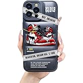 Ins Hot Sports Shoes Brand Puffer Phone Case Compatible with iPhone 16 Pro Max Case 6.9" for Boys, Nice Sneakers Aesthetic Graphics Soft Silicone Rubber Shockproof Drop Protection Cover