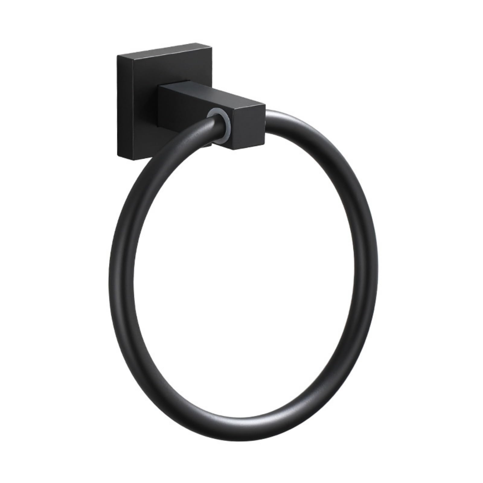Matte Black Towel Ring-Modern Hand Towel Ring Holder for Bathroom Wall Mounted,SUS304 Stainless Steel Construction Bathroom Black Towel Rackv