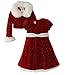 Bonnie Jean Girls Christmas Dress Velvet Sparkle Dress with Jacket