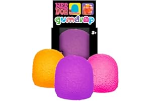 Schylling NeeDoh Gumdrop Textured Sensory Fidget Toy Colors May Vary (3 Pack)