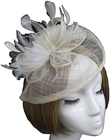 CaliaDress Fascinator Birdcage Veil Hair Clip For Wedding Cocktail Party C004TS White