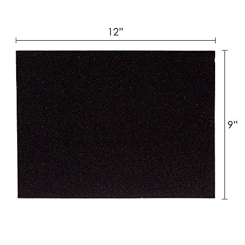 Mega Crafts 6 Pcs Metallic EVA Foam Sheets 9' X 12' | Sparkly Black Glitter Papers With Adhesive Back, Easy To Stick | For Scrapbooking, Arts & Crafts, Party Masks, Ornaments & School Projects