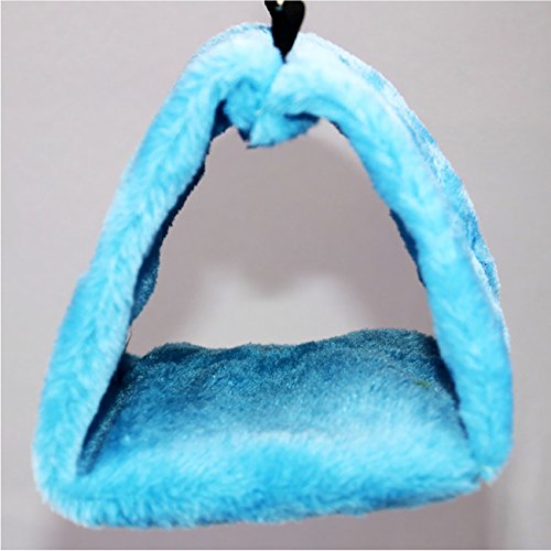 Uheng Pet Bird Nest House Parrot Bed, Plush Happy Hut Hammock Hanging Cave Snuggle for Budgies Parakeet Cockatiels Cockatoo Conure Lovebird Finch, Diamond Doves Cage Toy Tent
