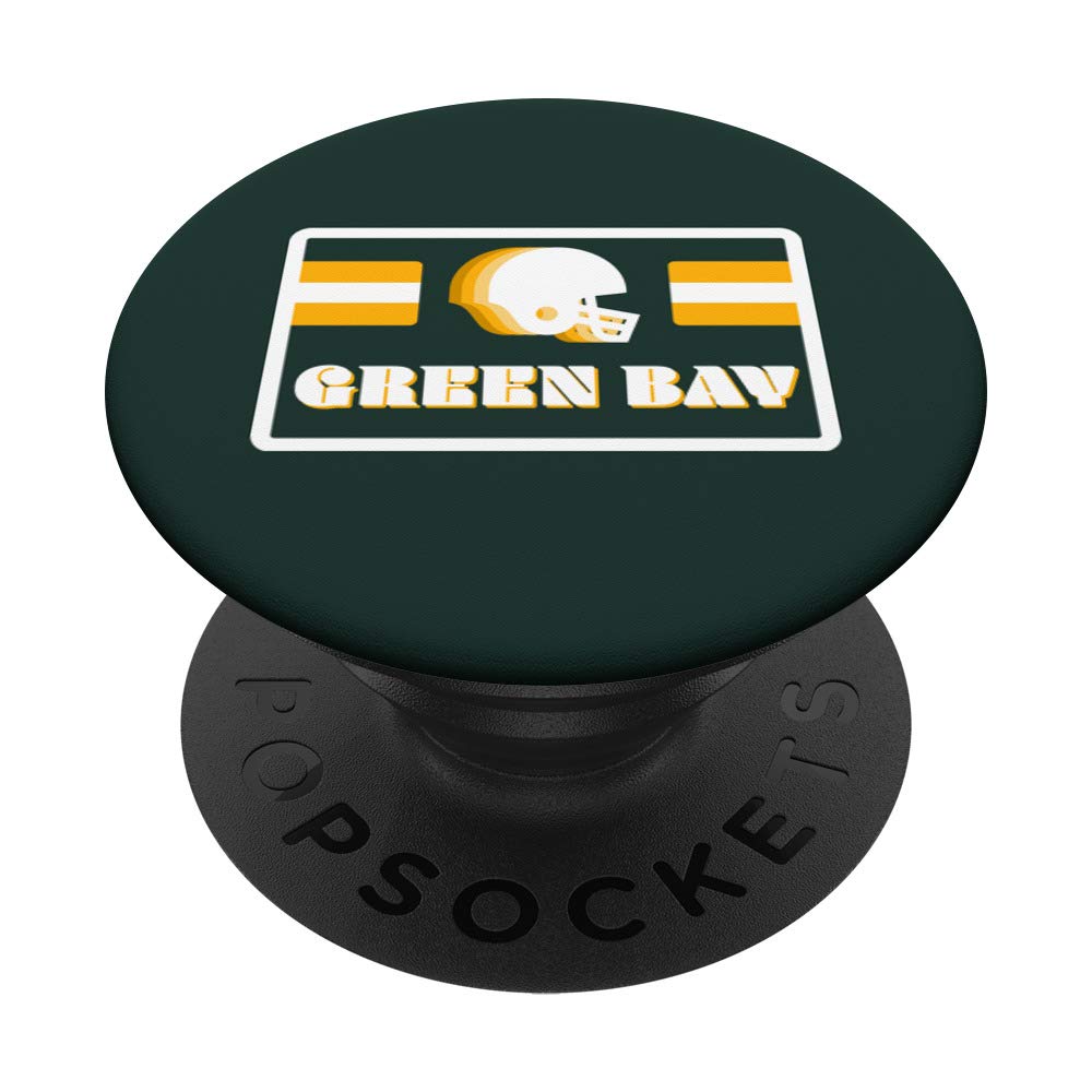 Retro 70s Old School Green Bay Football PopSockets PopGrip: Swappable Grip for Phones & Tablets