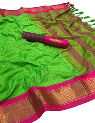 Cotton Silk Saree With Blouse