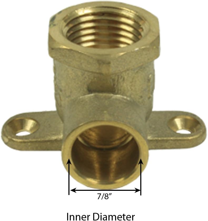 Libra Supply Lead Free 3/4'' x 1/2'' inch 90Degree Female Drop Ear Elbow C x F, (click in for