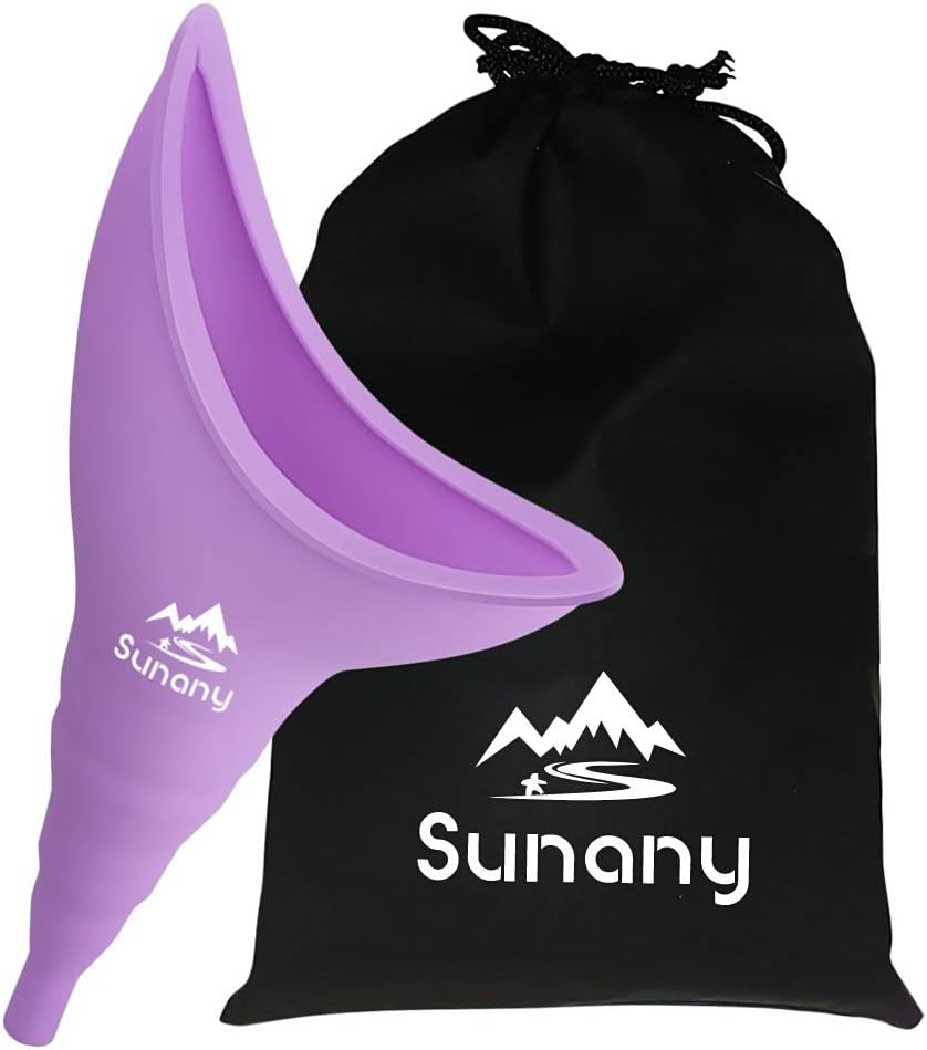 Female Urination Device,Reusable Silicone Female Urinal Foolproof Women Pee Funnel Allows Women to Pee Standing Up,Women's Urinal with Drawstring Bags is The Perfect Companion for Travel and Outdoor