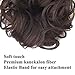 2 PCS Hair Bun Extensions Wavy Curly Messy Donut Chignons Hair Piece Wig Hairpiece-Darkest Brown 4thumb 3