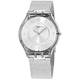 Swatch Metal Knit Quartz Resin Watch SFM118M